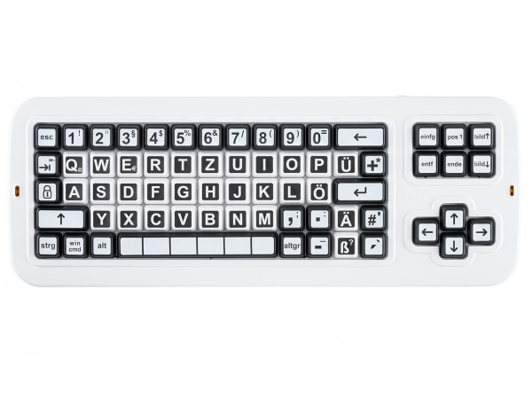 Clevy Tastatur II - QWERTY (schwarz/weiß, USB)