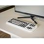 Clevy Tastatur II - QWERTy-schwarz/weiß, USB)